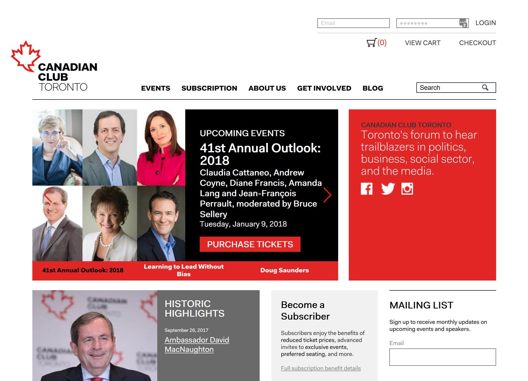 Canadian Club Website Screenshot