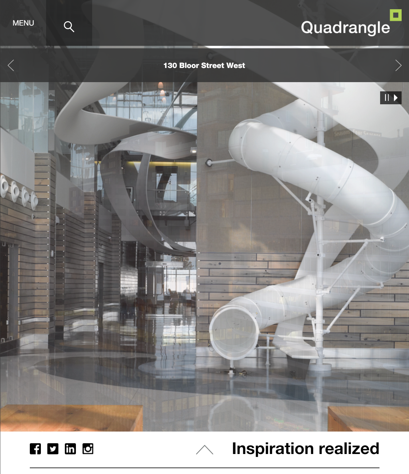 Quadrangle Website Screenshot