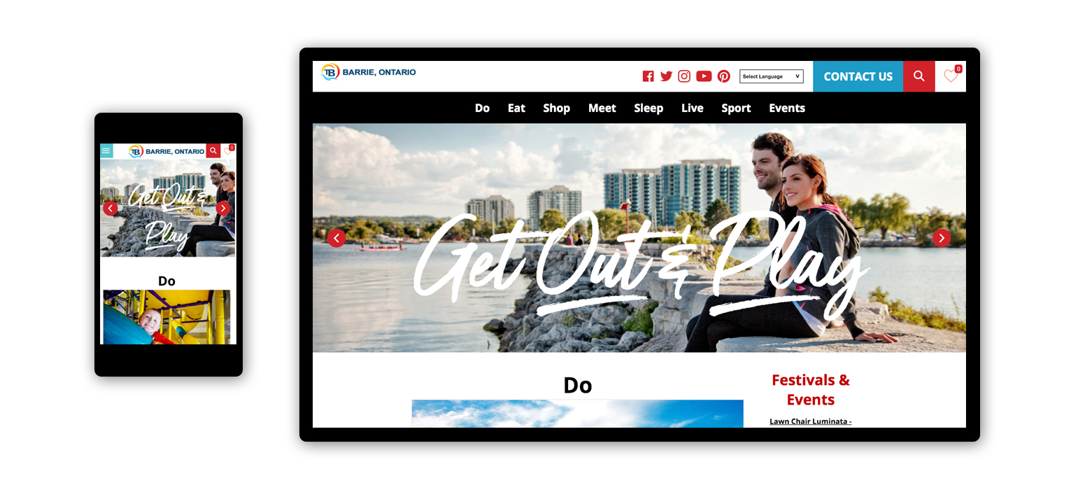 Downing Street's Website displayed side by side on mobile and tablet 
